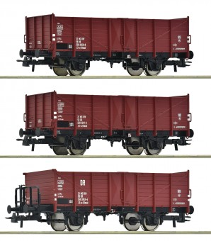 Roco 6600146 DR off. Güterwagen Set 3tlg. Ep.4 