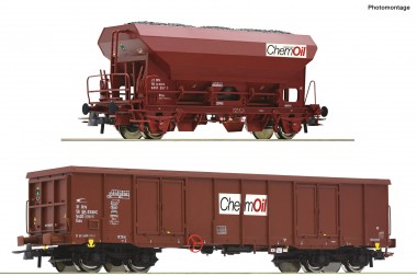 Roco 6600221 Chemoil 2er Set Güterwagen Ep.6 
