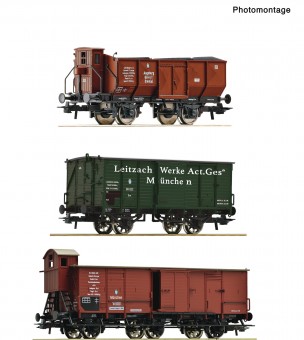Roco 6600223 KBAYSTS 3er Set Güterzug Ep.1 