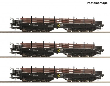 Roco 6600263 NS 3-tlg. Set Schwerlast-Flachwg. Ep.4 