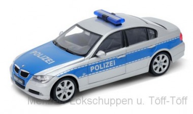 Welly WEL22465BP BMW 3er Lim. Polizei (silber/blau) 