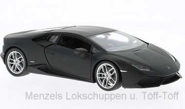 Welly WEL24056MATTBLACK Lamborghini Huracan LP 610-4 matt-schwar 
