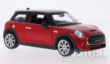 Welly WEL24058rt Mini Cooper S rot/schwarz 2014 