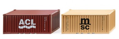 Wiking 001826 Zubehör: 2x20ft Container ACL/MSC 