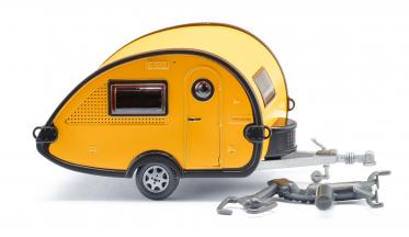 Wiking 009236 Wohnwagen (T@B) gelb/schwarz  