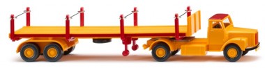 Wiking 051844 Scania 111 Hauber Rungen-SZ gelb/rot 