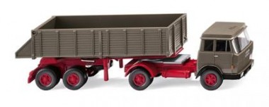 Wiking 067710 Henschel F161 Hinterkipper-SZ braun 