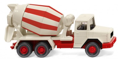 Wiking 068205 Magirus Deutz Betonmischer cremeweiß/rot 