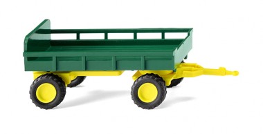 Wiking 086904 Landwirtschaftlicher Anhänger grün/gelb 