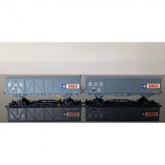 Trains 160 16042 SNCF EVS ged. Güterwagen-Set 2-tlg. Ep.4 