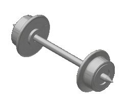 NME 950034 AC Tauschachsen für BLS Wagen 4 Stück 