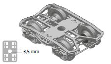 NME 960000 Y25  Drehgestell 2 Stück DC 