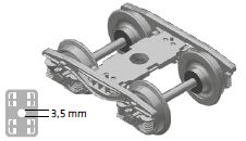 NME 960001 Y25 Lsdif KC1 Drehgestell 2 Stück DC 
