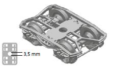 NME 960050 Y25  Drehgestell 2 Stück AC 