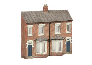 Scenecraft 42-202B Low Relief Front Terraced Houses - Blue 