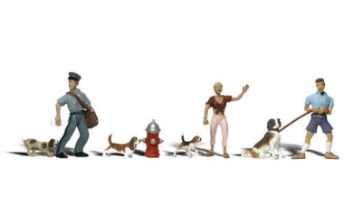 Woodland WA1827 HO People And Pets 