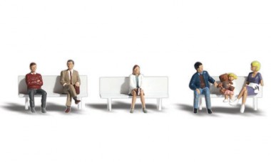 Woodland WA2134 N Bus Stop People 