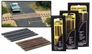 Woodland WC1145 Bahnübergang mit Holzbohlen 