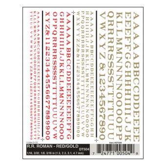 Woodland WDT504 Buchstaben & Zahlen in rot & gelb 