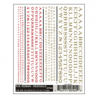 Woodland WDT504 Buchstaben & Zahlen in rot & gelb 