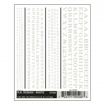 Woodland WDT506 Weiße Buchstaben & Zahlen 