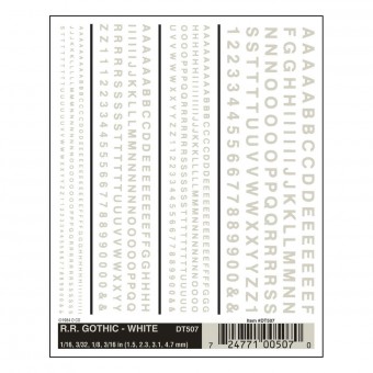 Woodland WDT507 Weiße Buchstaben & Zahlen 