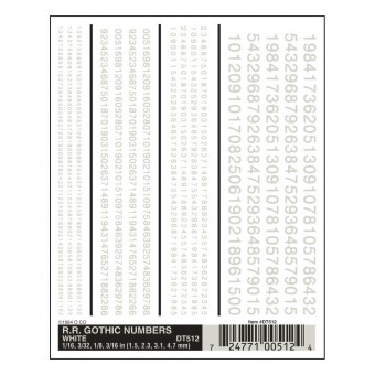 Woodland WDT512 Zahlen, weiß 