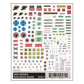 Woodland WDT571 Railroad Signs 