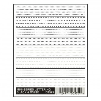 Woodland WDT575 Buchstaben in schwarz & weiß 