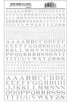 Woodland WMG706 Aufreibebuchstaben, silber 
