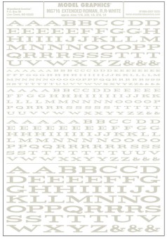 Woodland WMG716 Aufreibebuchstaben ausgedehnt, weiß 