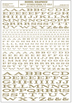 Woodland WMG717 Aufreibebuchstaben ausgedehnt, gold 