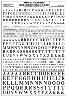 Woodland WMG718 Aufreibebuchstaben englisch, schwarz 