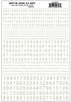 Woodland WMG727 Gotische Zahlen, weiß 