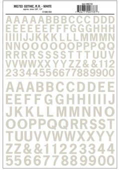 Woodland WMG733 Aufreibezahlen &-Buchstaben, weiß 