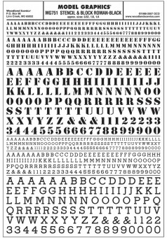 Woodland WMG751 Buchstaben, Schablonen & Blockschrift 