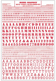 Woodland WMG753 Buchstaben, Schablonen & Blockschrift 