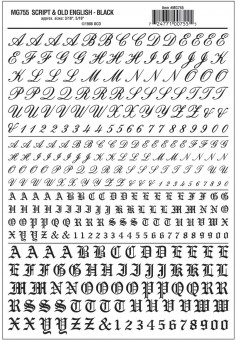 Woodland WMG755 Buchstaben & Zahlen in Altenglisch 