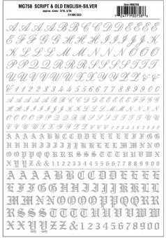 Woodland WMG758 Buchstaben & Zahlen in Altenglisch 