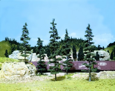 Woodland WTK23 Baumbausatz: Nadelbäume, 5 St. 