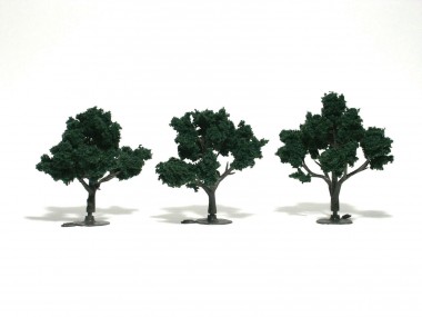 Woodland WTR1508 Laubbäume dunkelgrün 7-10 cm, 3 St. 