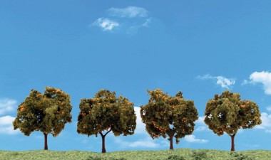 Woodland WTR3592 Baumset: Orangenbäume 2-3, 4-tlg 