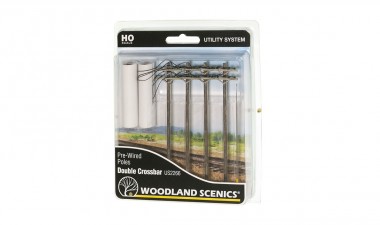 Woodland WUS2266 Pre-Wired Poles - Double Crossbar - SPU 