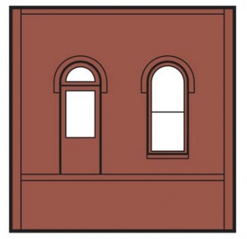 DPM DPM30105 Dock Level Arched Entry Door, 4 St. 