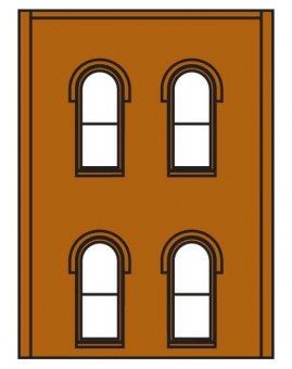 DPM DPM30108 Two-Story Arched Four Window Wall, 4 St. 
