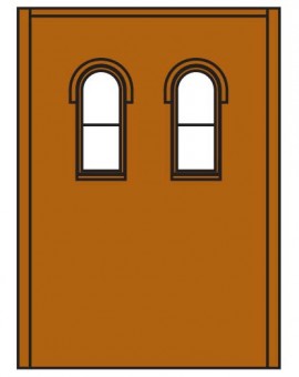 DPM DPM30109 Two-Story Arched Two Window Wall, 4 St. 