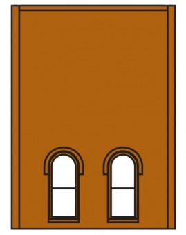 DPM DPM30110 Two-Story Arched Two Window Wall, 4 St. 