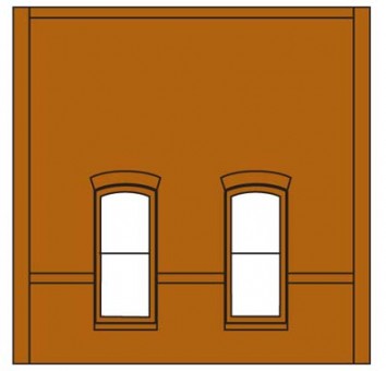 DPM DPM30134 Dock Level Window Wall, 4 St. 