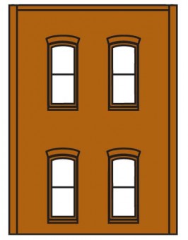 DPM DPM30138 Two-Story Four Window Wall, 4 St. 