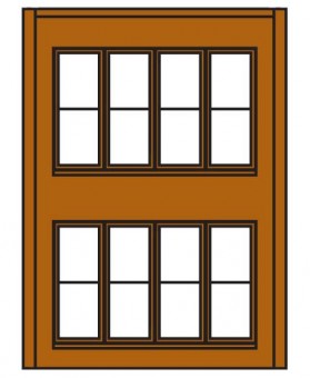DPM DPM30144 Two-Story Victorian Window Wall, 4 St. 